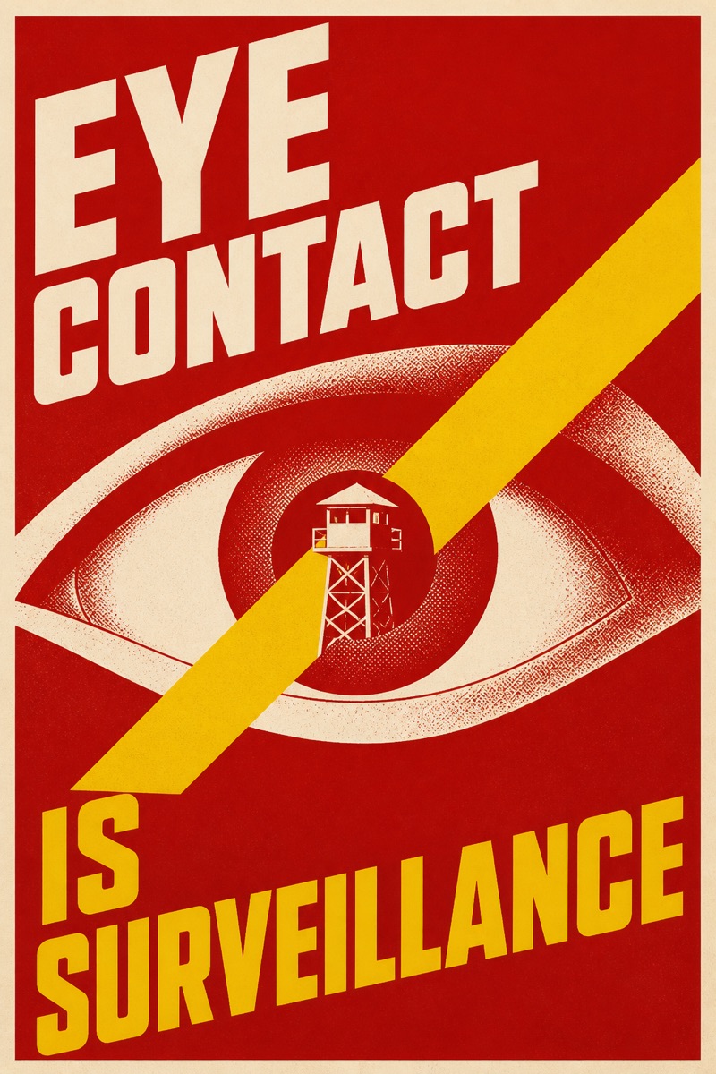 Poster: Eye contact is surveillance