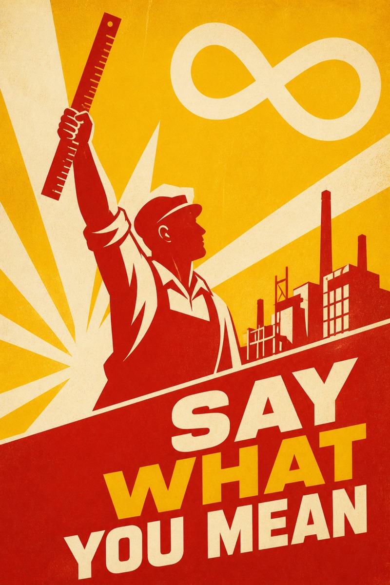 Poster: Say what you mean